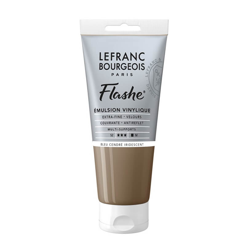 Lefranc Bourgeois - Flashe Acrylique - 80ml - Bleu Cendré Iridescent