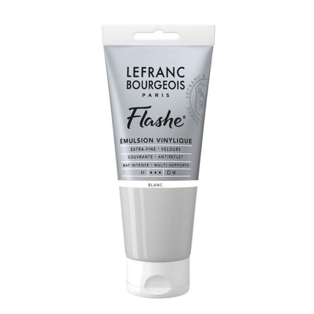 Lefranc Bourgeois - Flashe Acrylique - 80ml - Blanc Iridescent