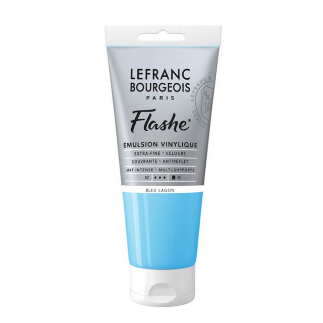 Lefranc Bourgeois - Flashe Acrylique - 80ml - Bleu Lagon