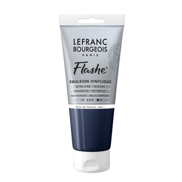 Lefranc Bourgeois - Flashe Acrylique - 80ml - Bleu de Prusse Imitation