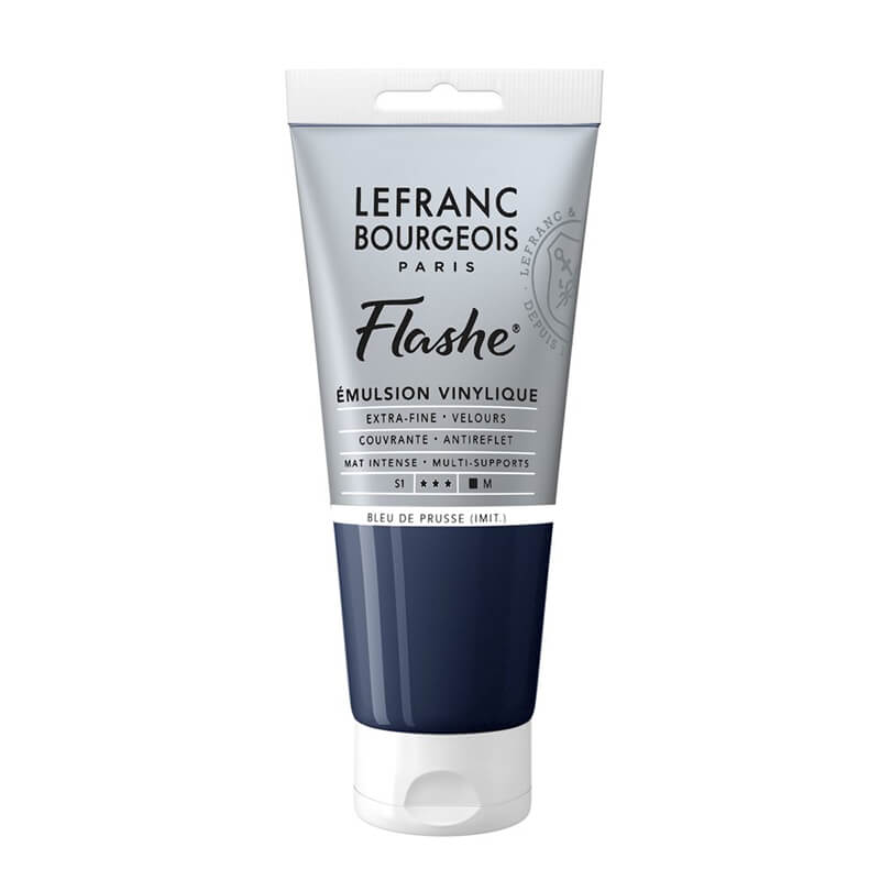 Lefranc Bourgeois - Flashe Acrylique - 80ml - Bleu de Prusse Imitation