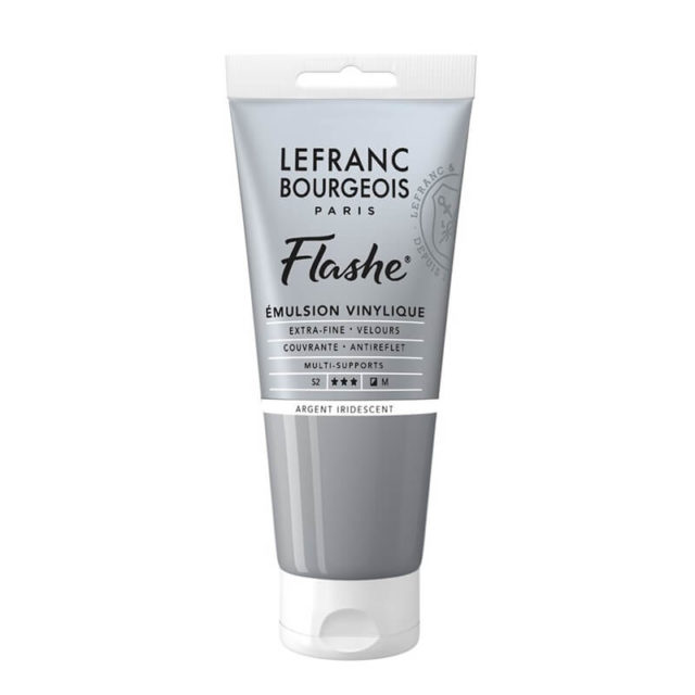 Lefranc Bourgeois - Flashe Acrylique - 80ml - Argent Iridescent