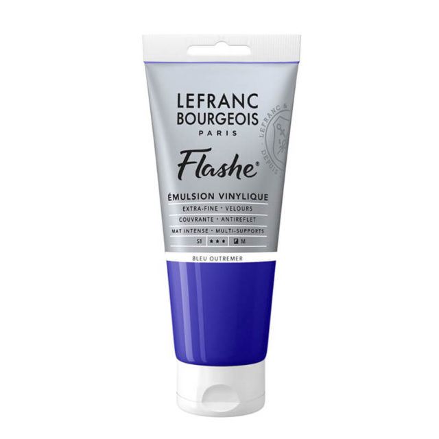 Lefranc Bourgeois - Flashe Acrylique - 80ml - Bleu Outremer