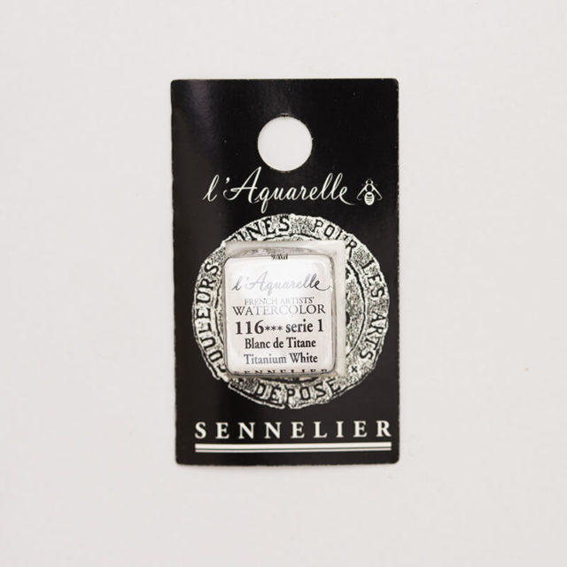 Sennelier - Aquarelle Extra-Fine - ½ Godet - S1 - Blanc de Titane
