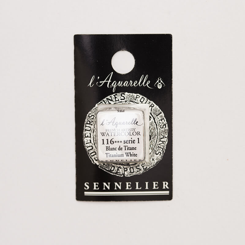 Sennelier - Aquarelle Extra-Fine - ½ Godet - S1 - Blanc de Titane