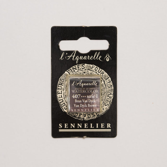 Sennelier - Aquarelle Extra-Fine - ½ Godet - S1 - Brun Van Dyck