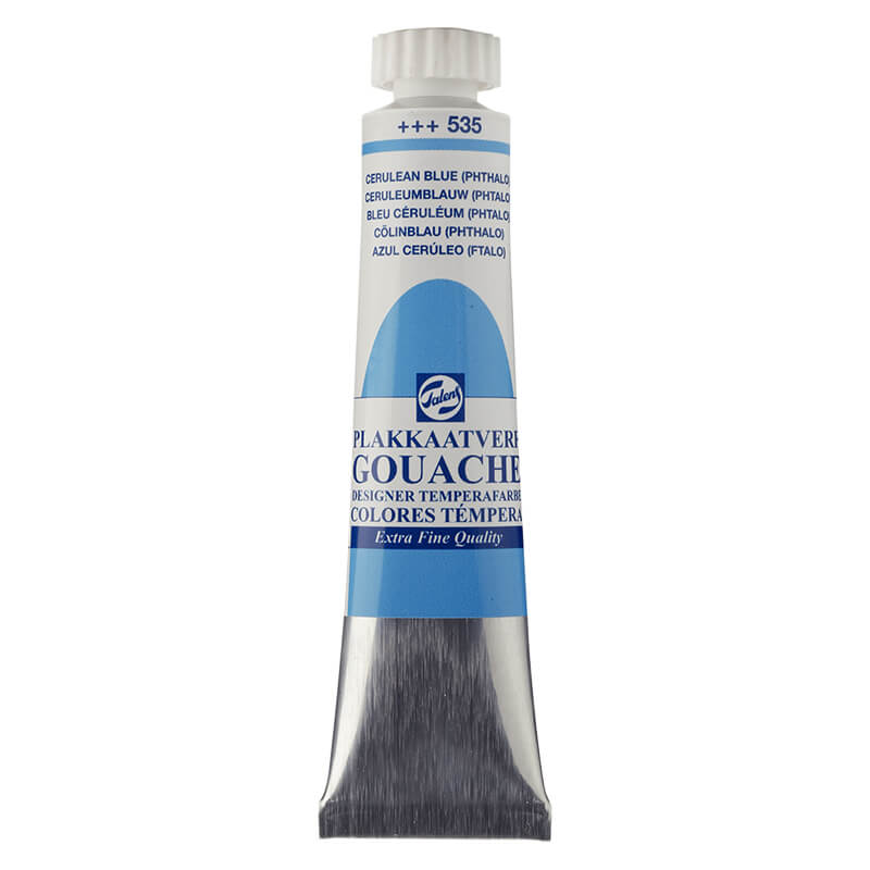 Talens - Gouache Extra-Fine - 20ml - Bleu Céruleum Phtalo