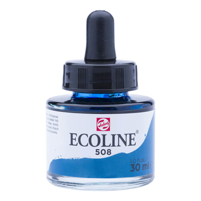 Talens - Encre Aquarelle Ecoline - 30ml - Bleu De Prusse