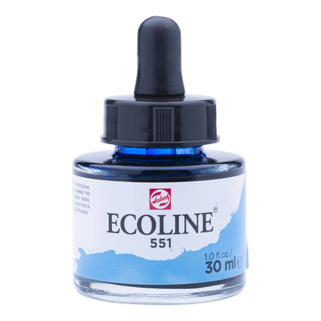 Talens - Encre Aquarelle Ecoline - 30ml - Bleu Ciel Clair