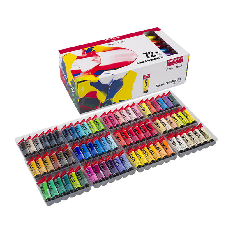 Amsterdam - Set Acrylique Fine Standard Series - 72x20ml