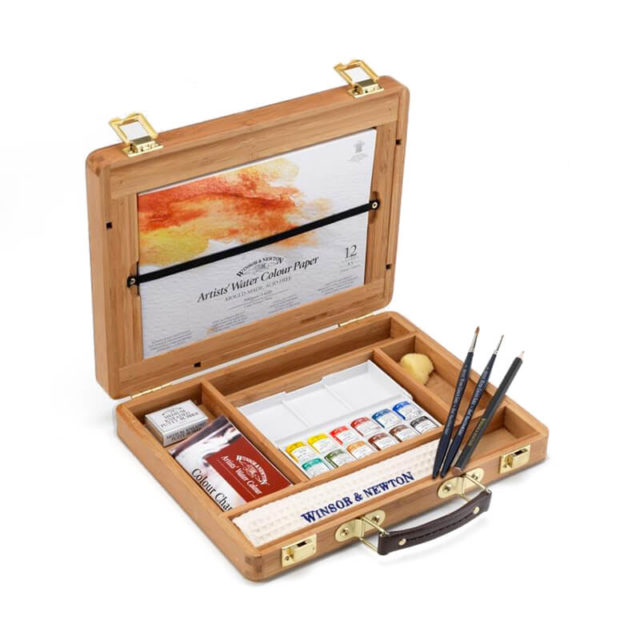Winsor & Newton - Aquarelle Extra-Fine - Coffret Bambou - 12x½ Godets + Accessoires