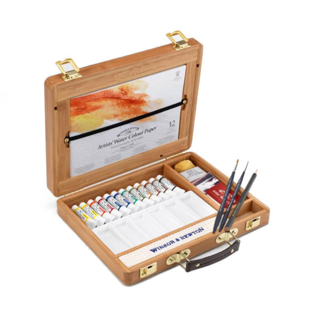 Winsor & Newton - Aquarelle Extra-Fine - Coffret Bambou - 12x5ml + Accessoires